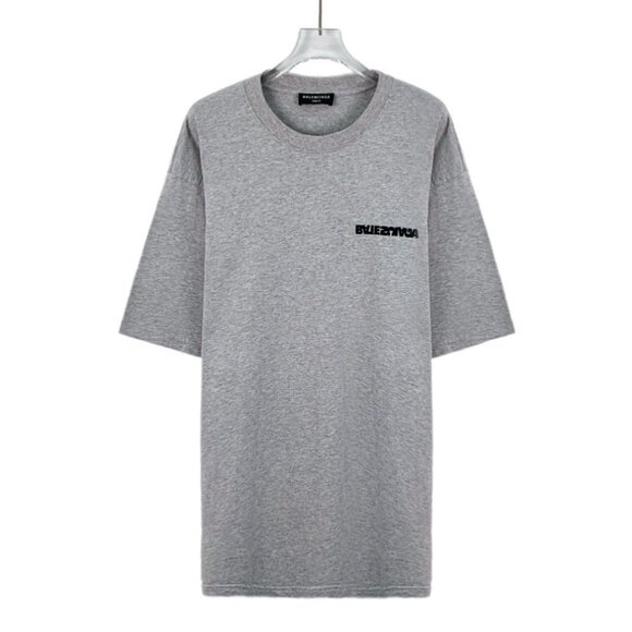 Balenciaga Tops - Balenciaga Gray cotton crewneck short-sleeve T-shirt